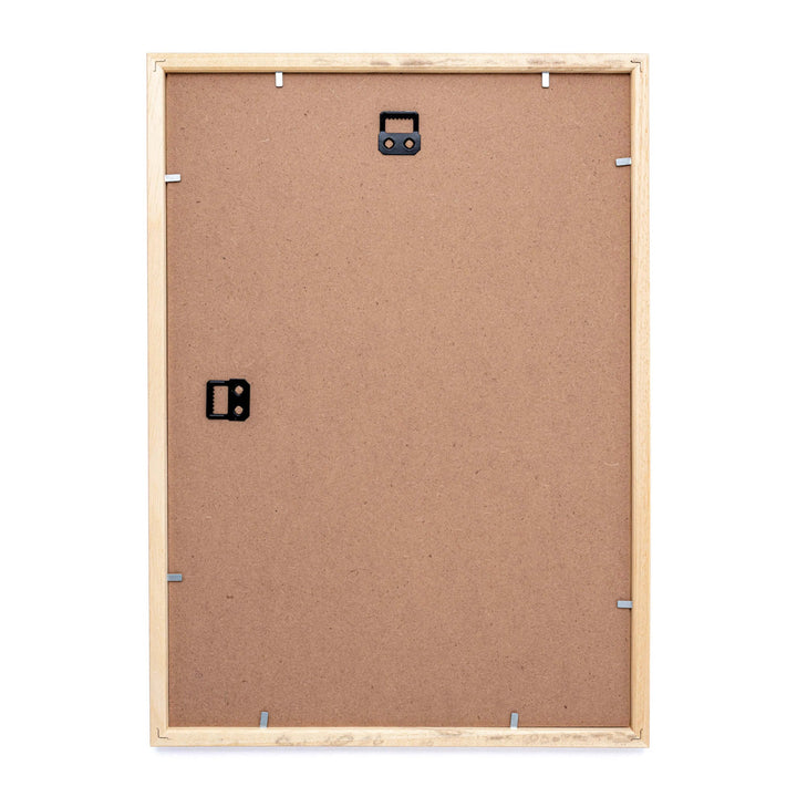 Bagside af egetræsramme i størrelse A3 fra Postera