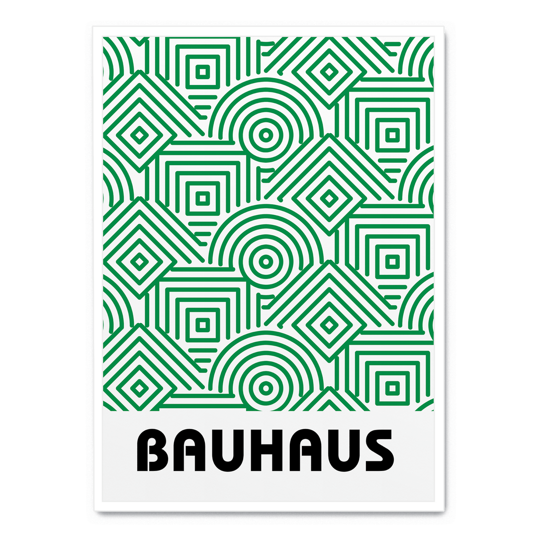 Bauhaus Green Pattern