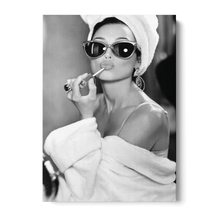 Audrey Hepburn Lipstick Canvas