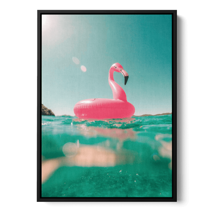 Floating Flamingo Canvas