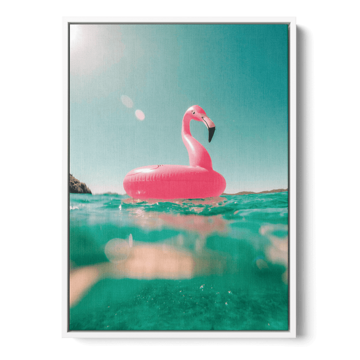 Floating Flamingo Canvas
