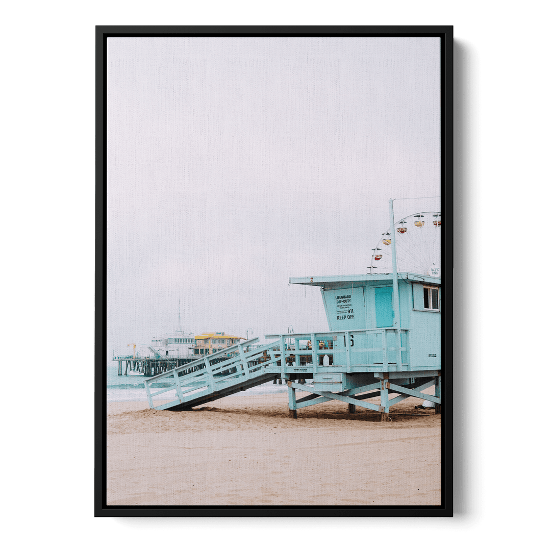 Lifeguard House On The Beach Canvas