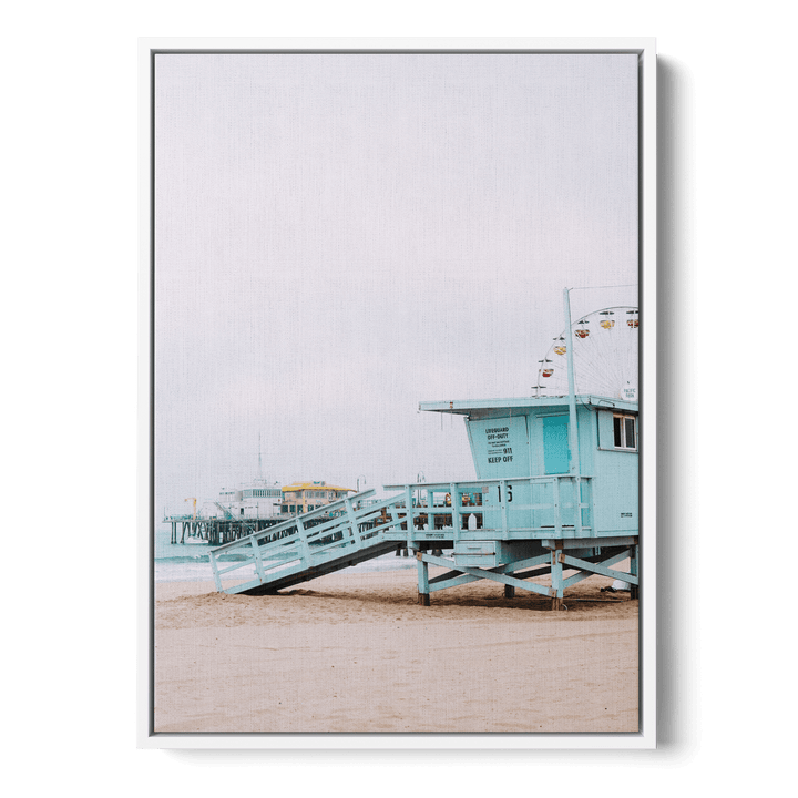 Lifeguard House On The Beach Canvas