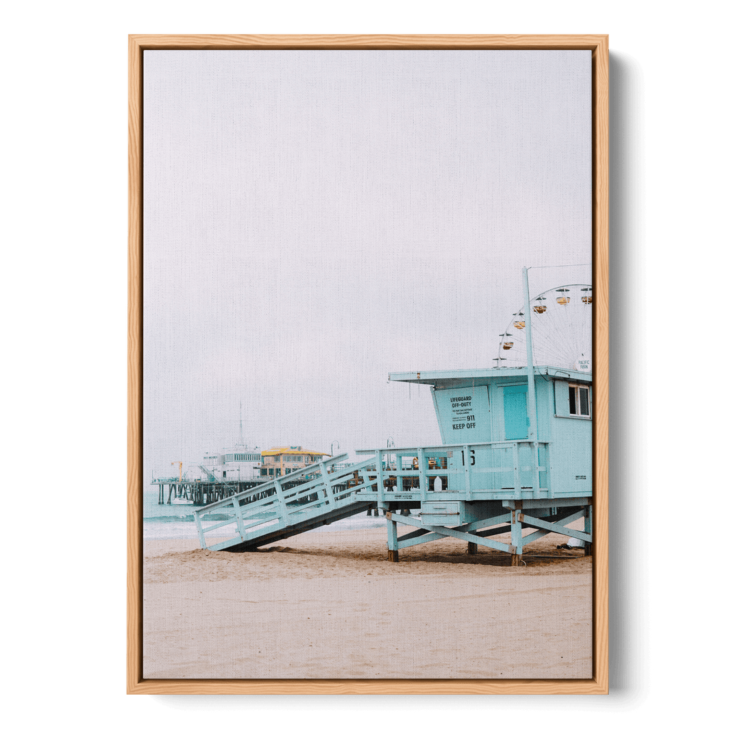 Lifeguard House On The Beach Canvas