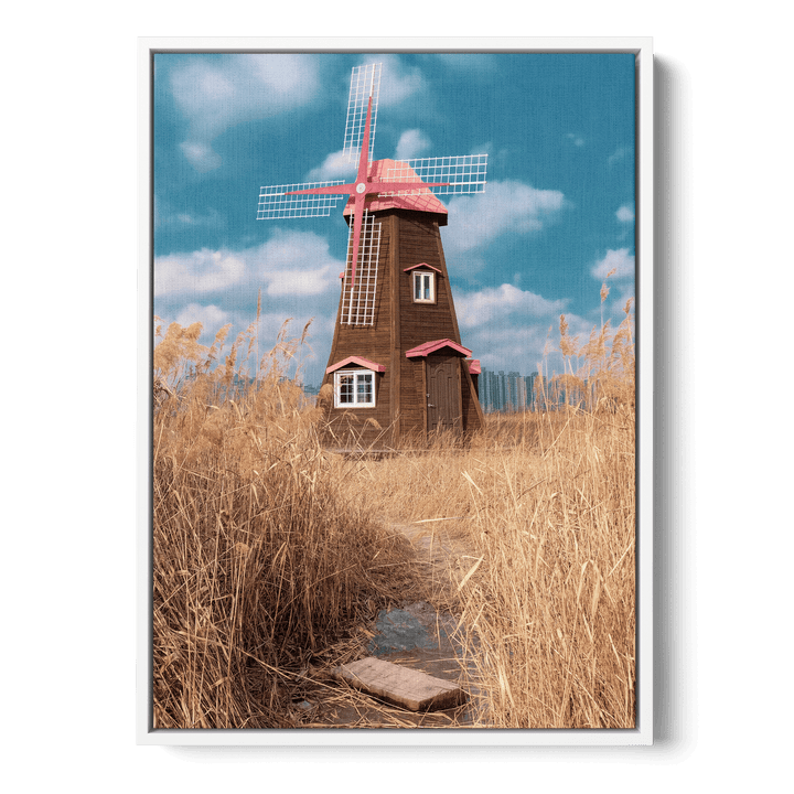 Mill Hidden In The Field Canvas