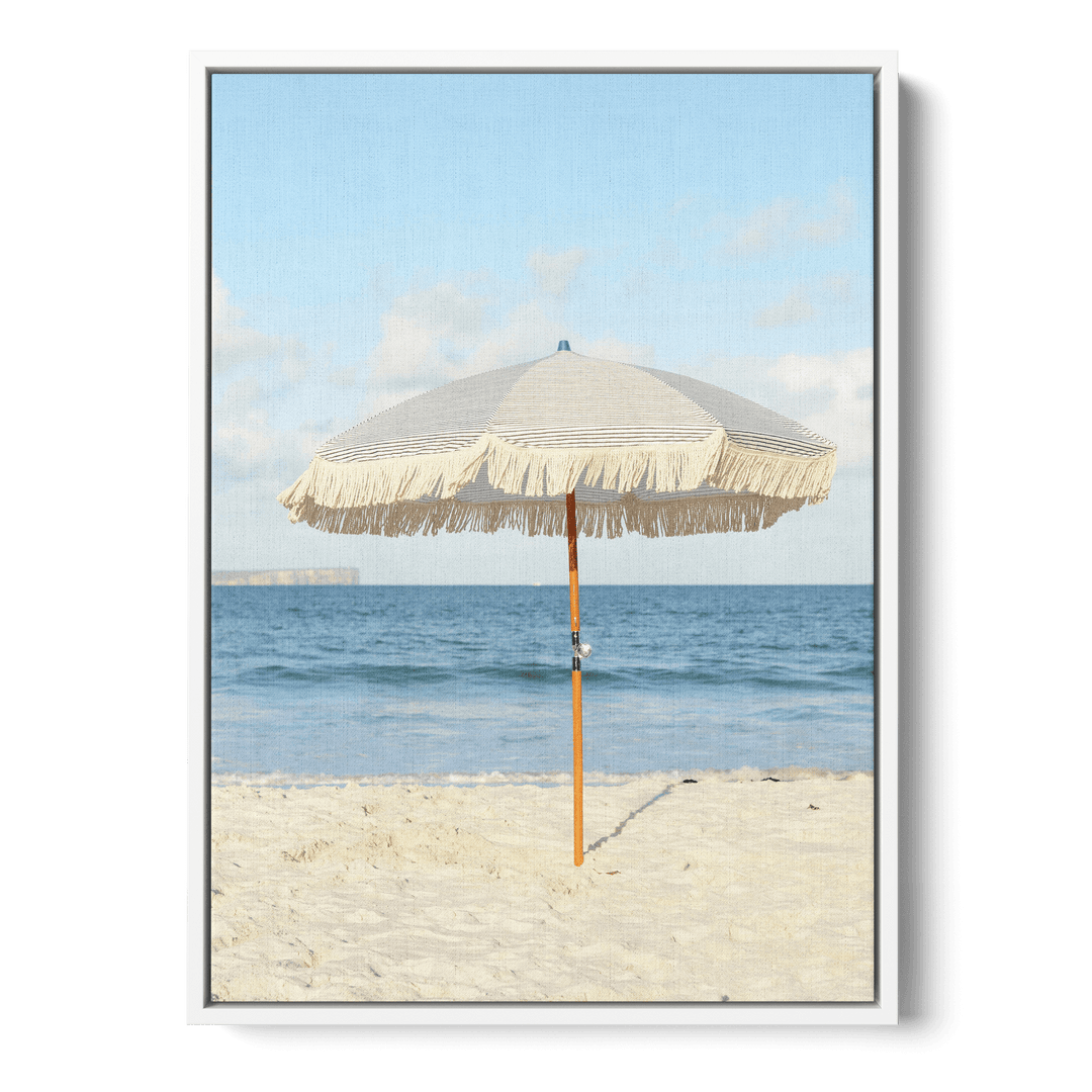 Parasol On The Beach Canvas