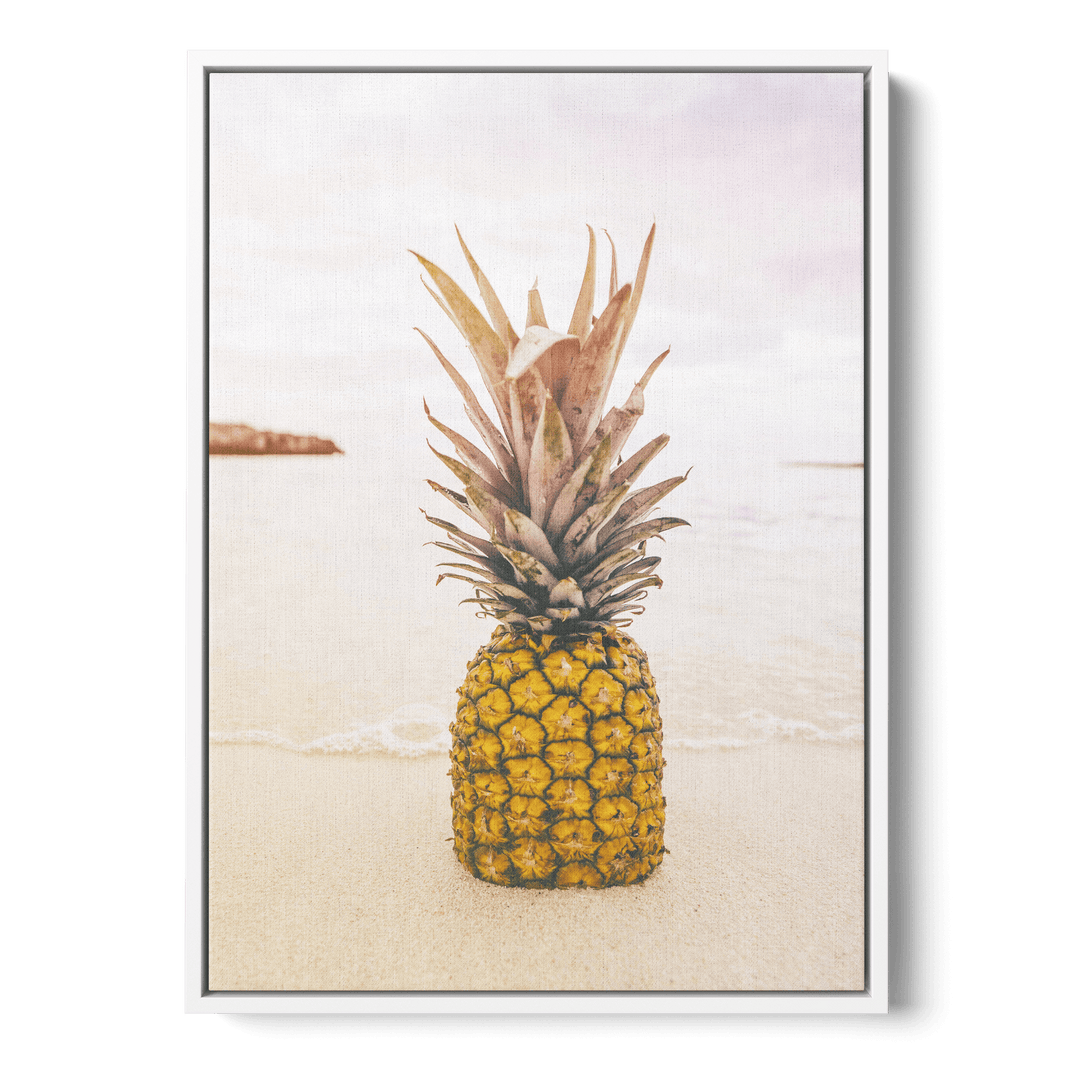 Pineapple On The Beach Canvas