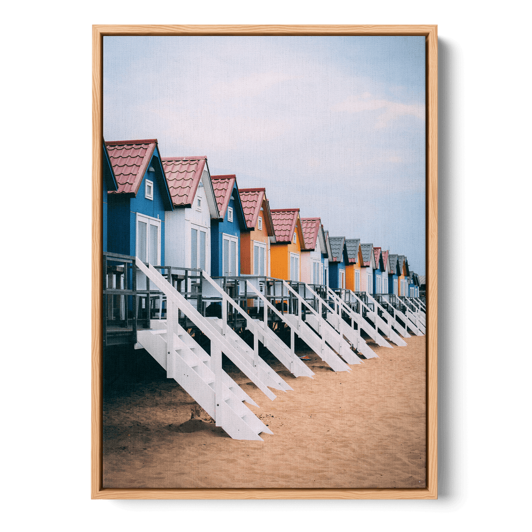 Small Houses On The Beach Canvas