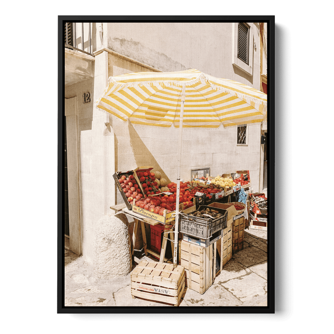 Street Market In Sicily Canvas