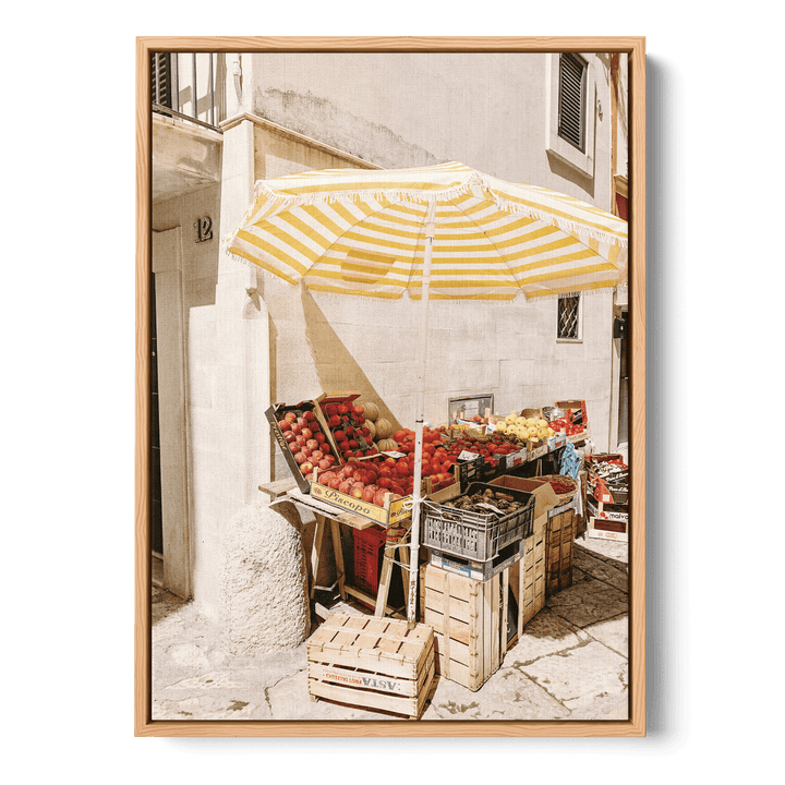 Street Market In Sicily Canvas