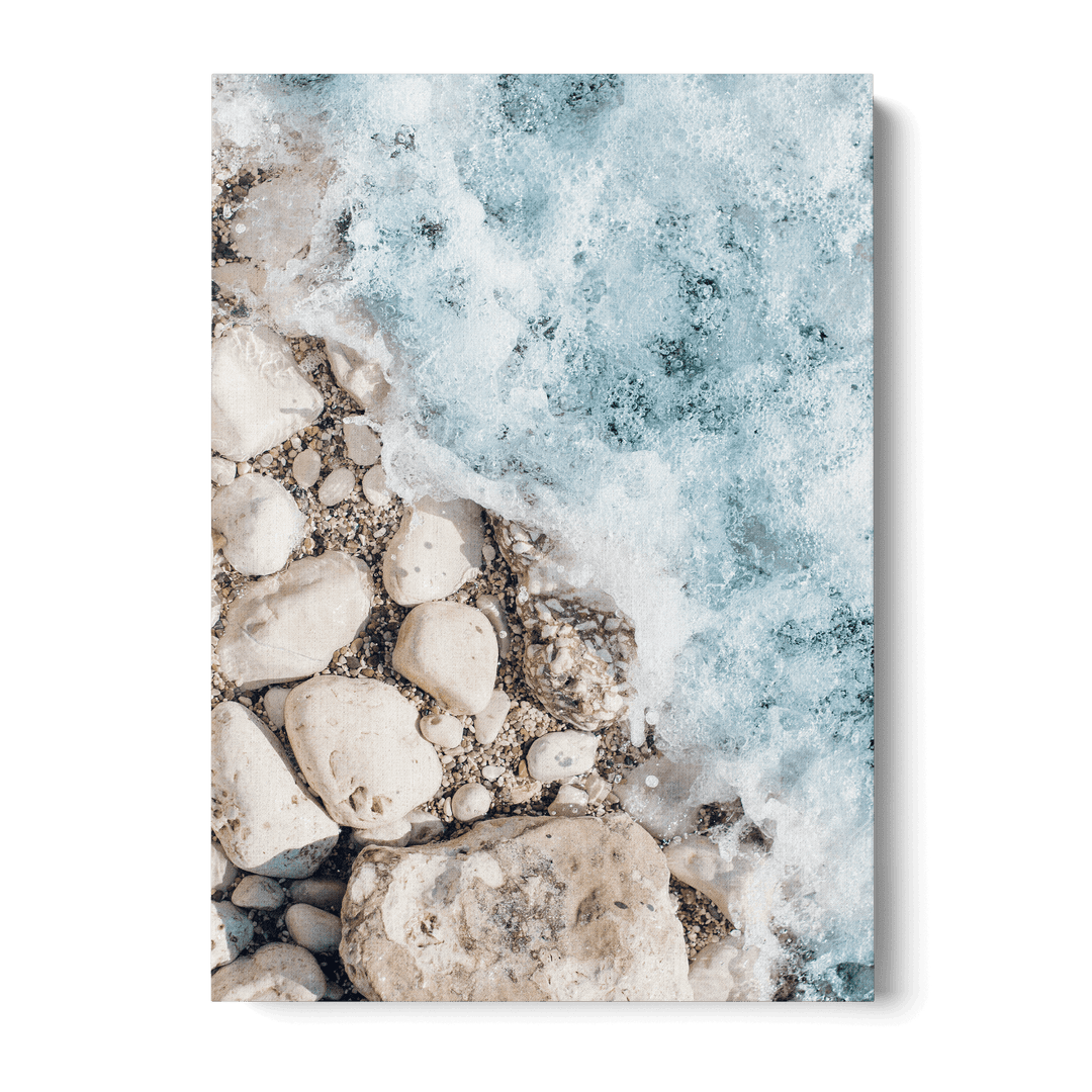Wave On Stones Canvas