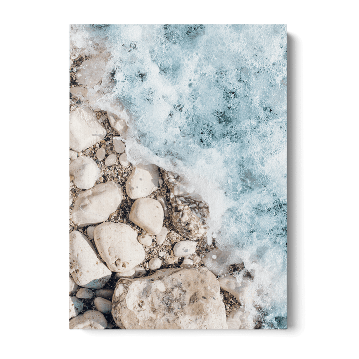 Wave On Stones Canvas