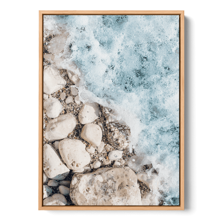 Wave On Stones Canvas