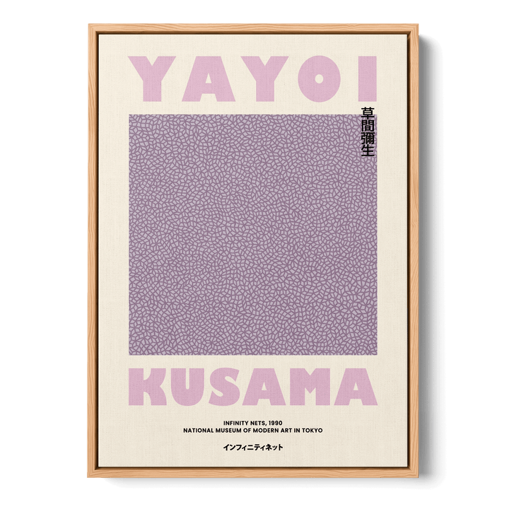 Yayoi Kusama - Purple Infinity Net Canvas