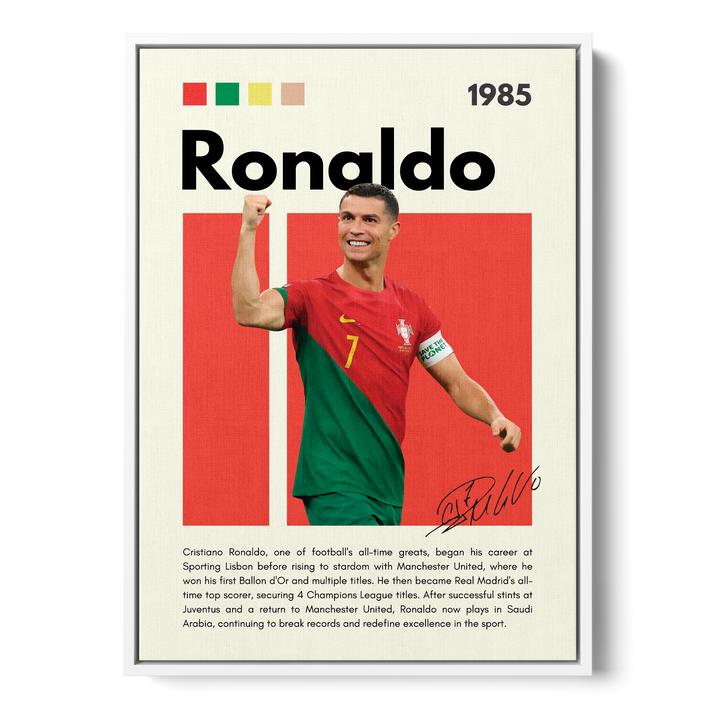 Cristiano Ronaldo Football Icons Canvas