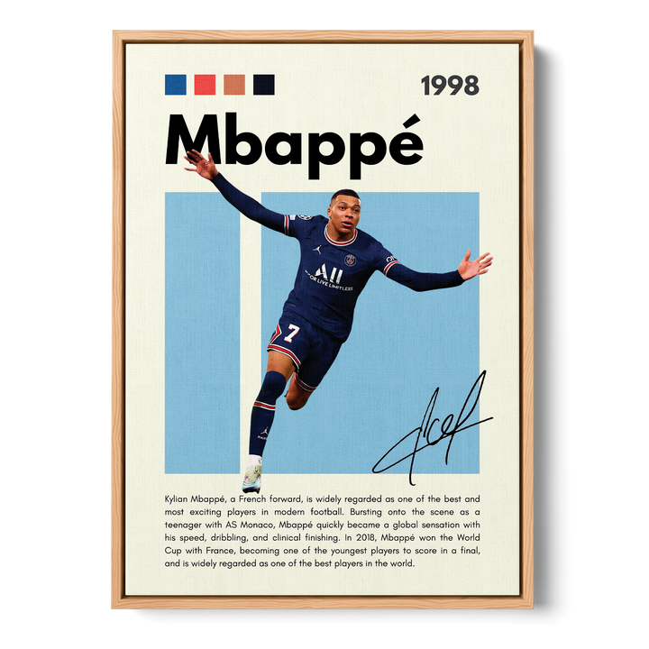 Kylian Mbappé Football Icons Canvas