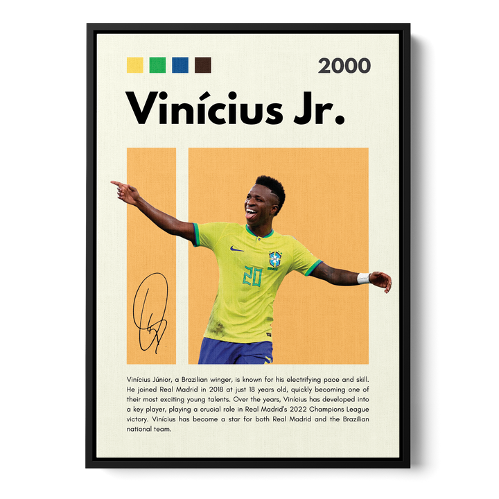 Vinícius Jr. Football Icons Canvas