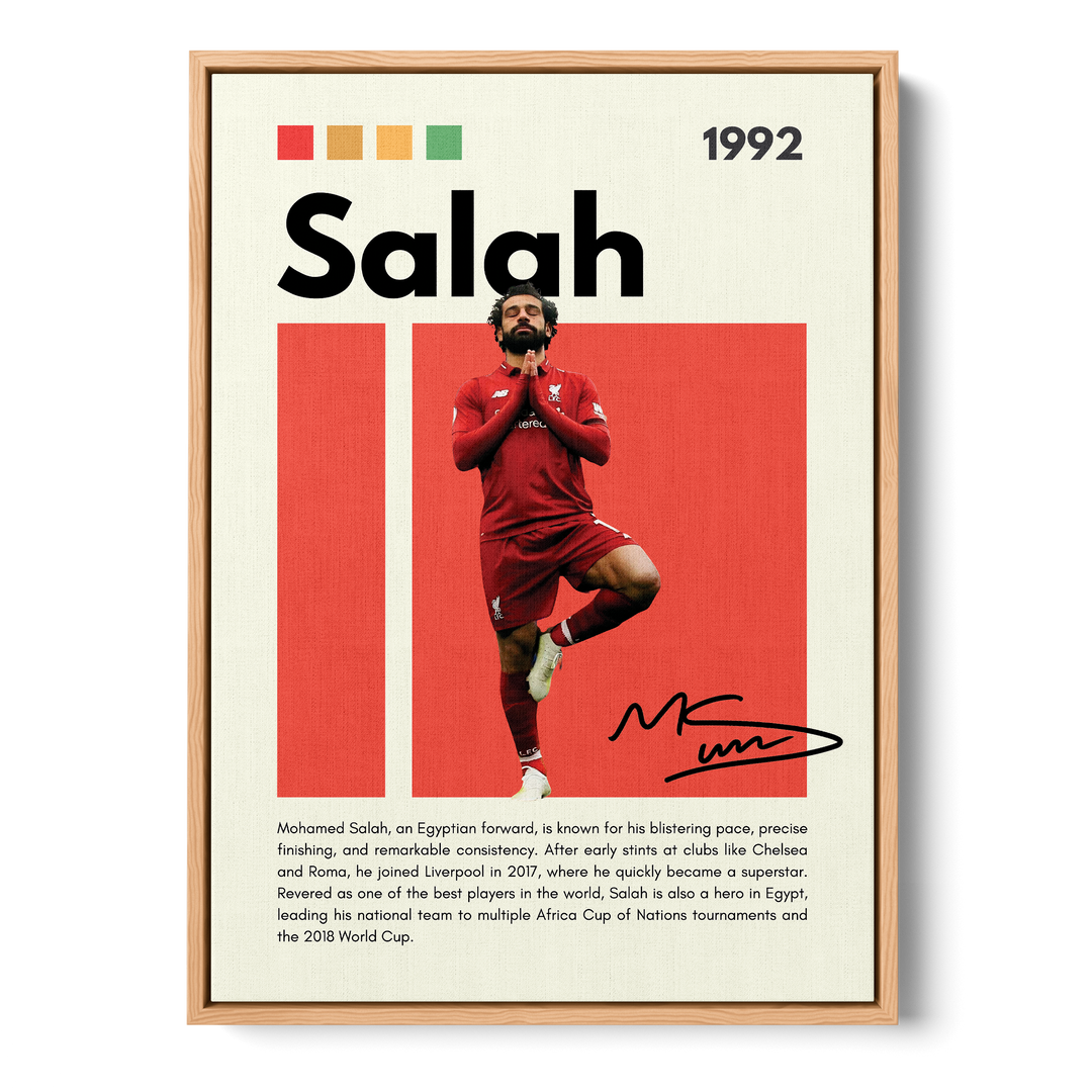 Mohamed Salah Football Icons Canvas