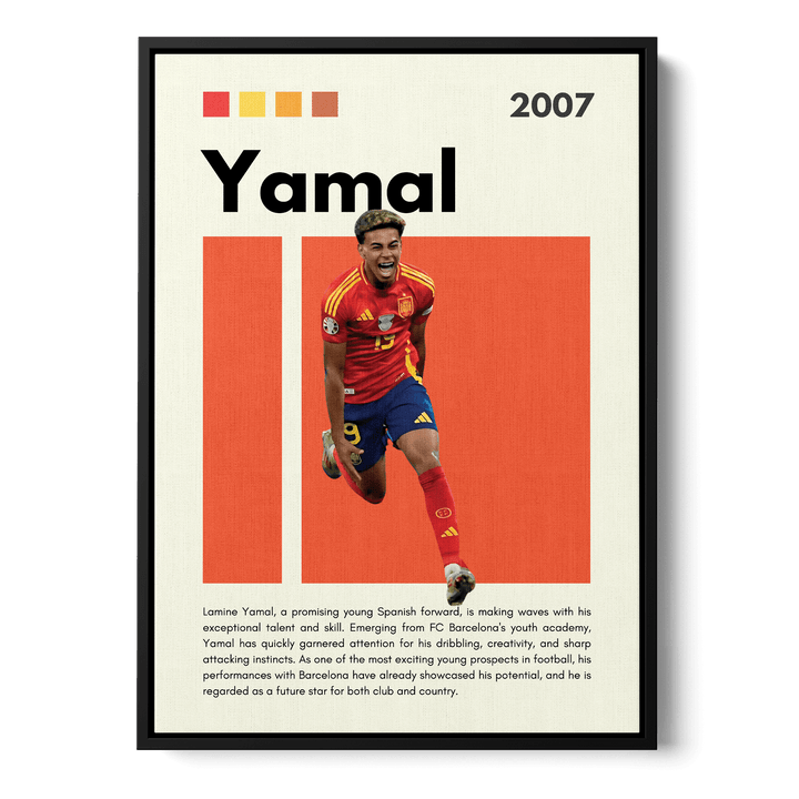 Lamine Yamal Football Icons Canvas