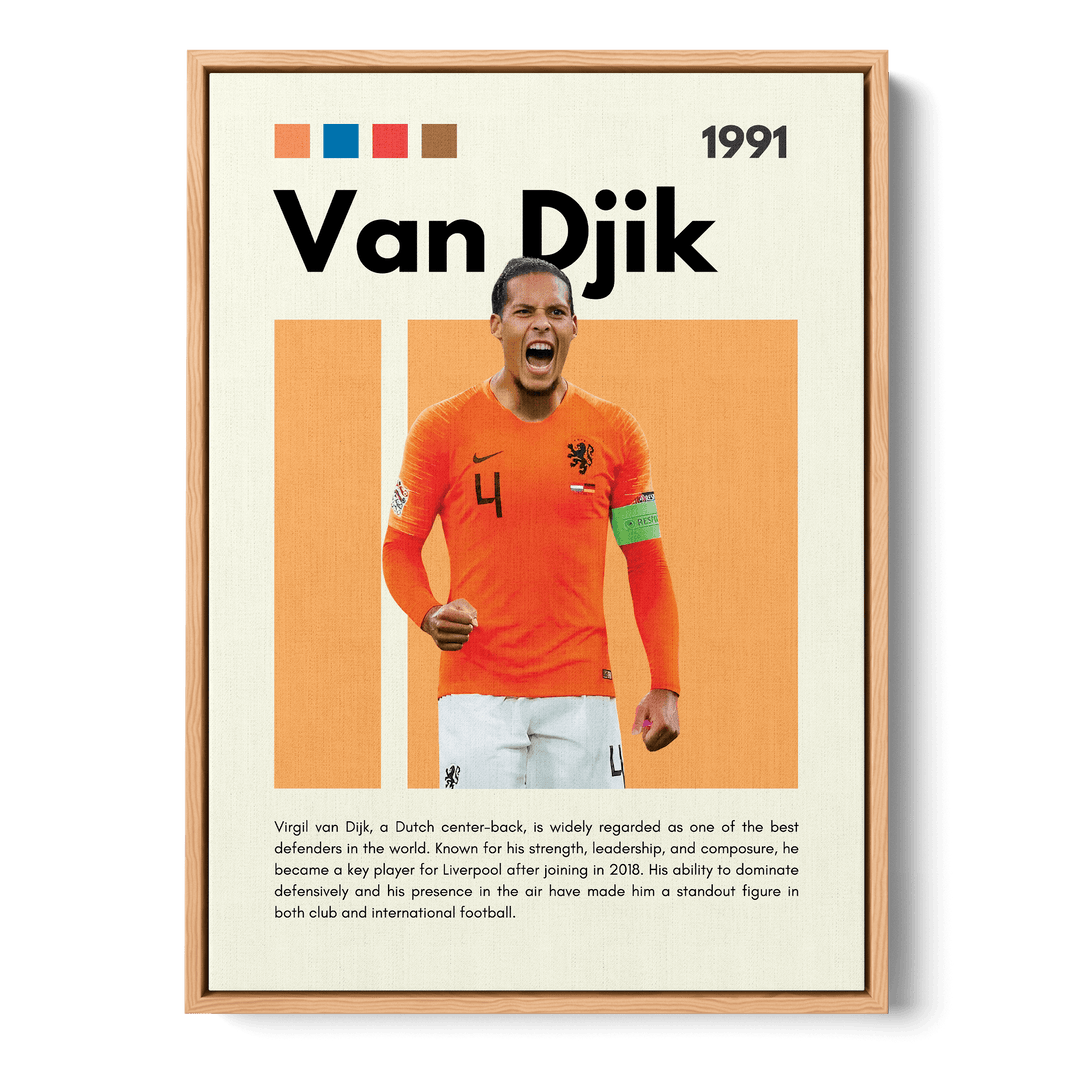 Virgil Van Dijk Football Icons Canvas