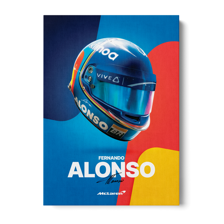 Fernando Alonso Formula Icons Canvas