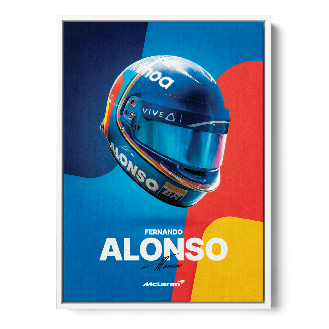 Fernando Alonso Formula Icons Canvas