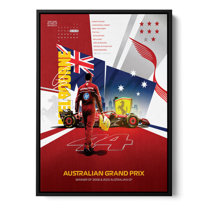 Lewis Hamilton Formula Icons Canvas