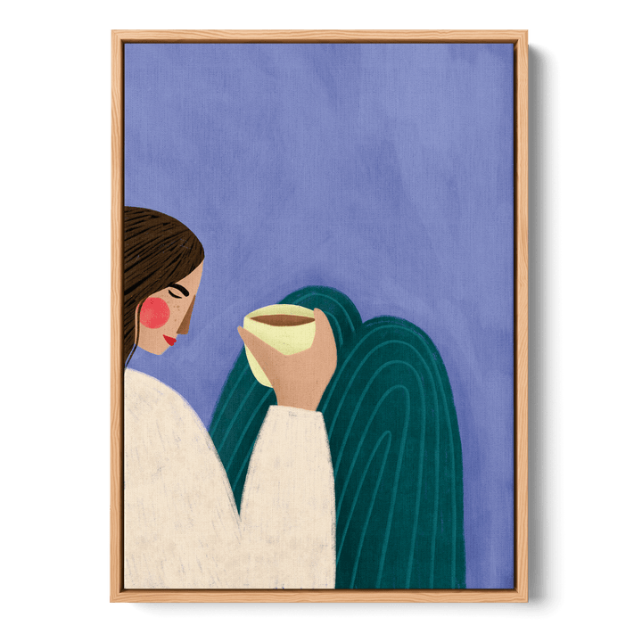 Sipping Coffee Canvas