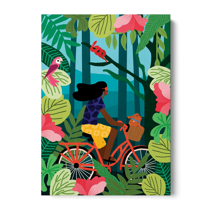 Jungle Biking Canvas