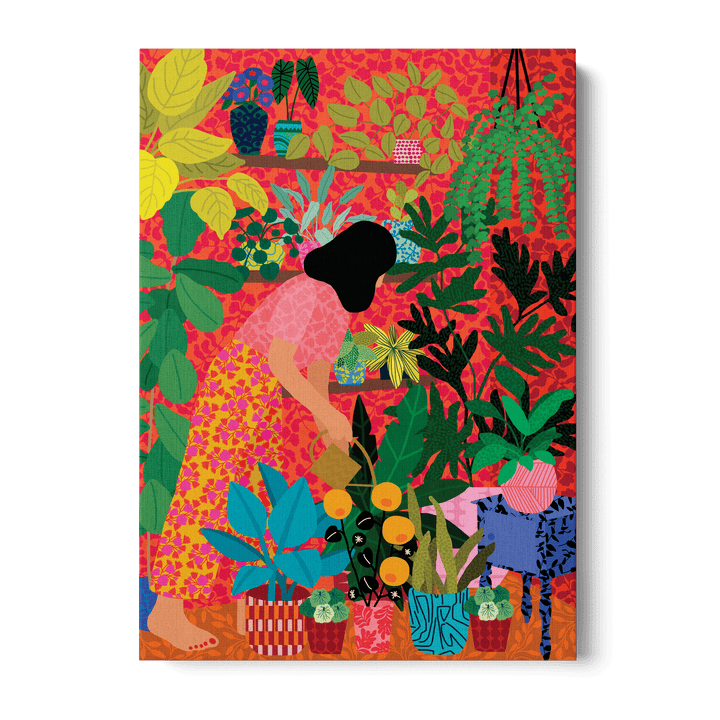Watering My Plants Canvas