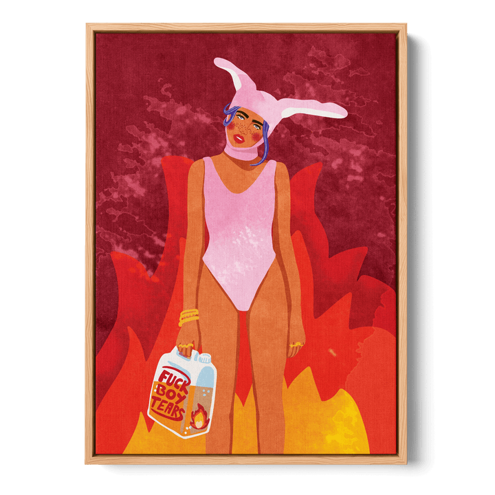 Girl On Fire Canvas