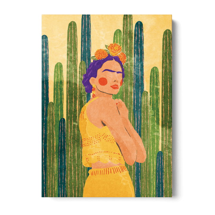 Frida And Cacti Canvas