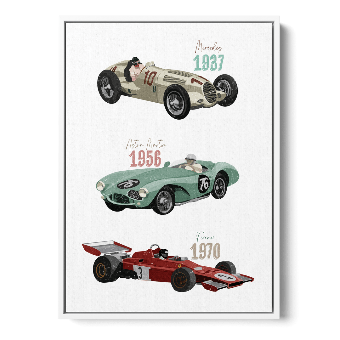 Vintage Racecars Canvas