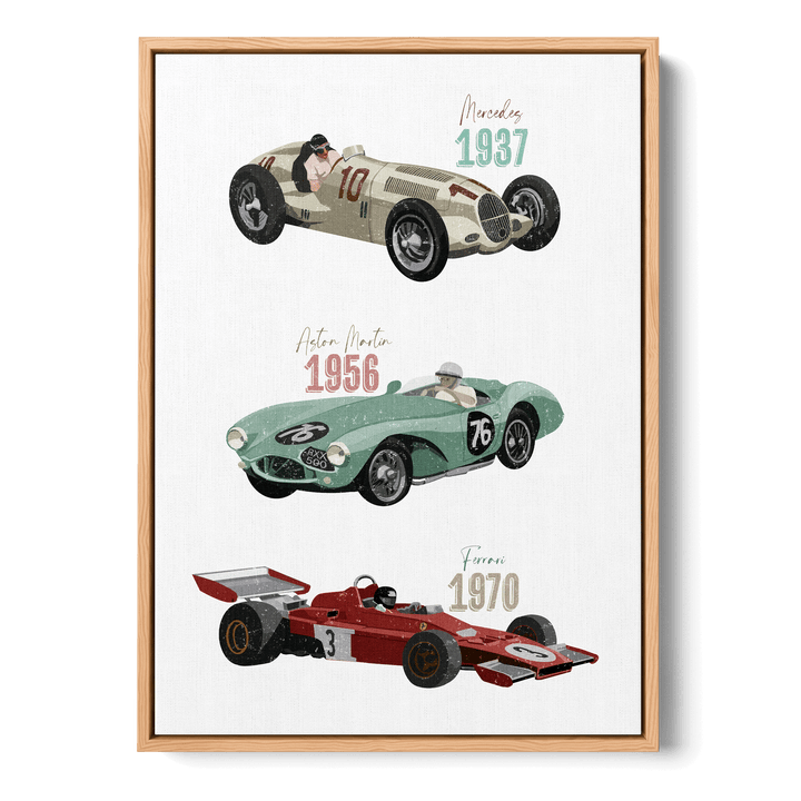 Vintage Racecars Canvas