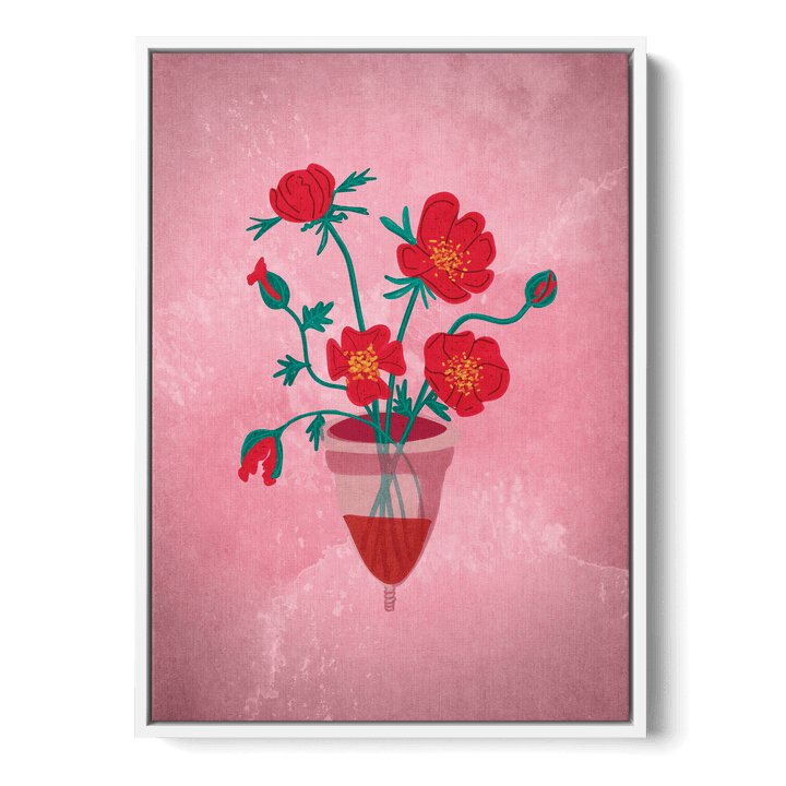 Cup Of Flowers Canvas