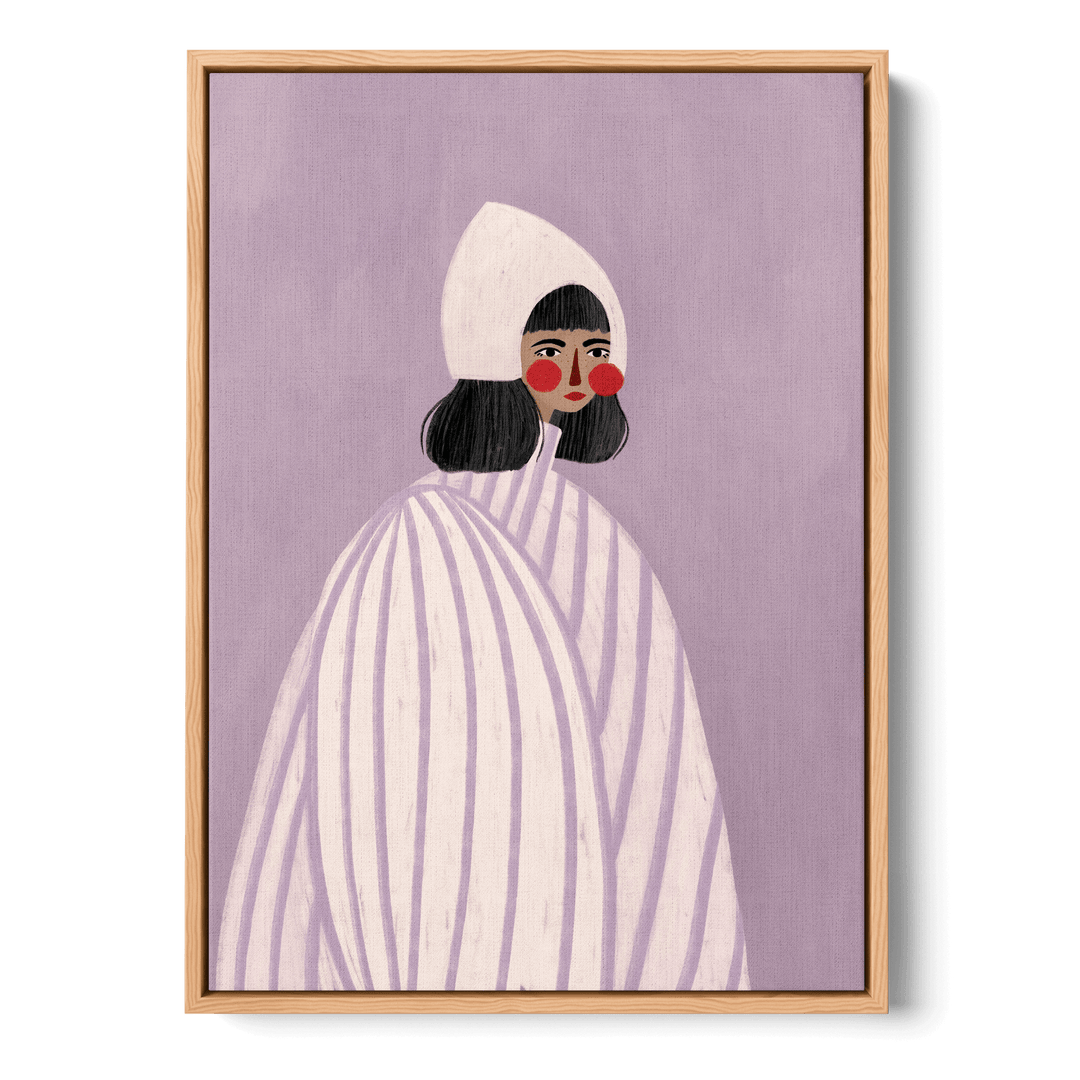 Woman With White Hat Canvas
