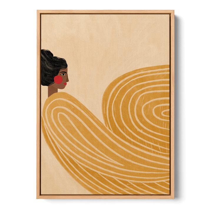 Woman With Yellow Stripes Canvas