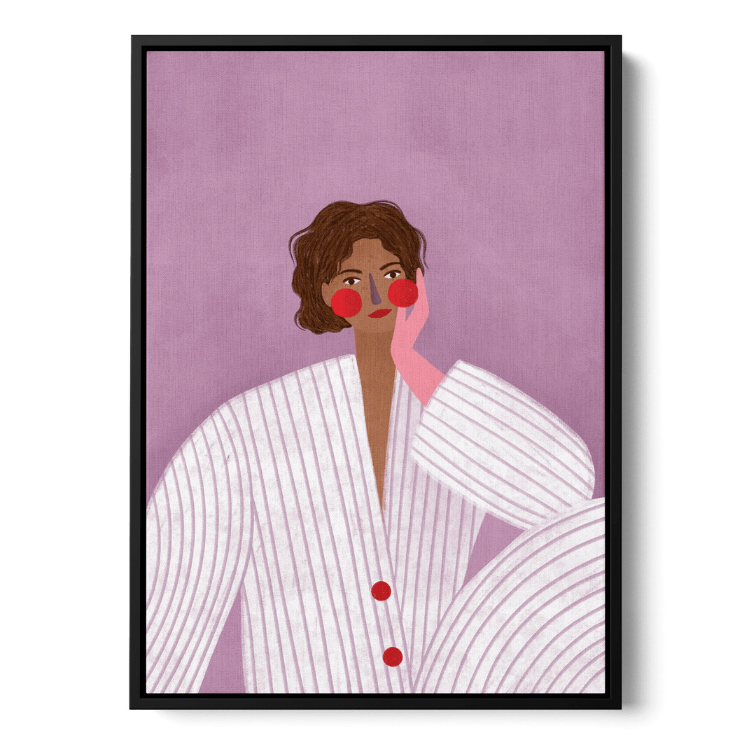 Woman With Pink Glove Canvas