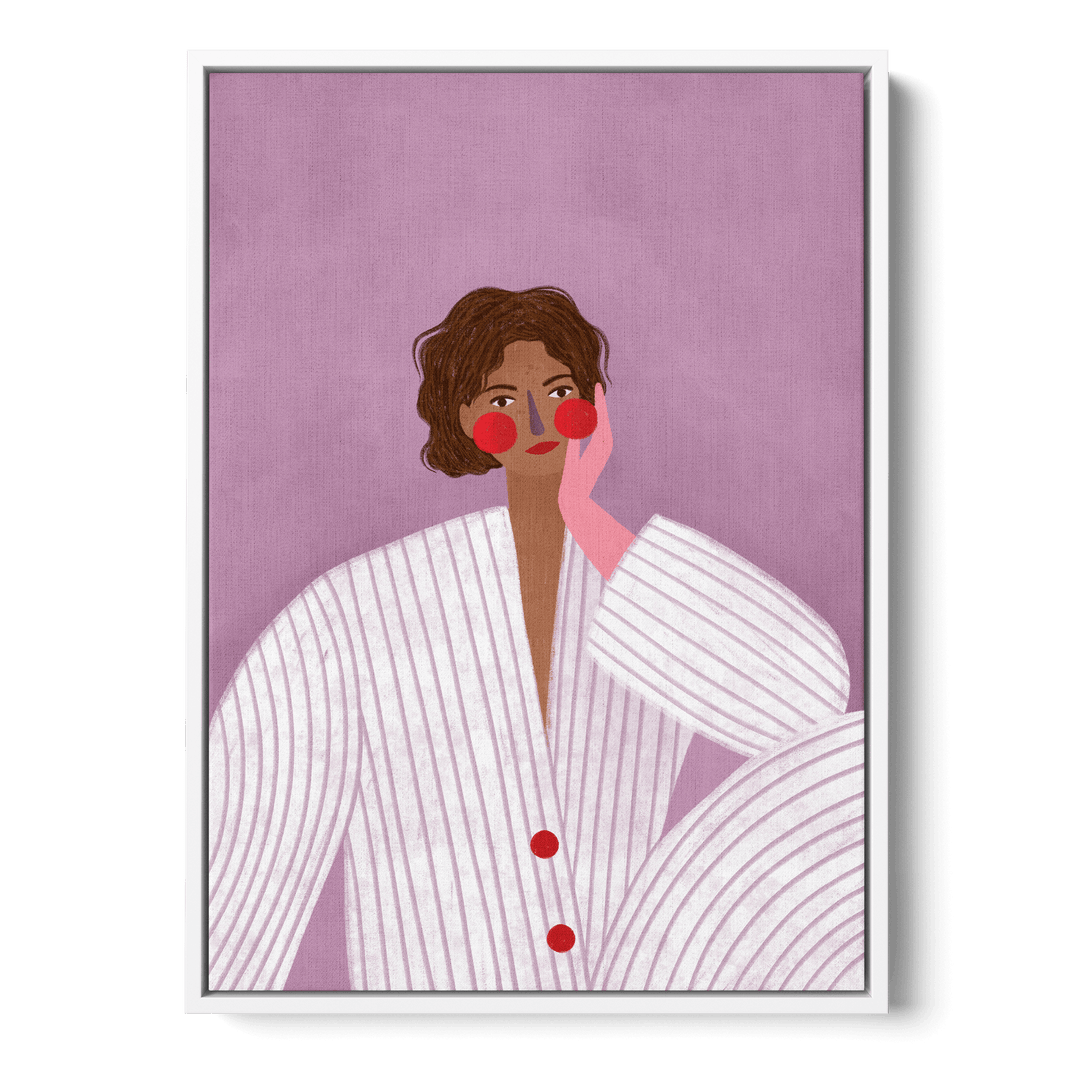Woman With Pink Glove Canvas