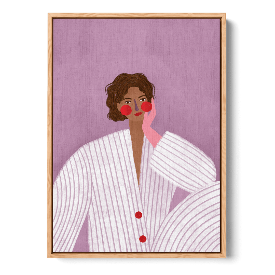 Woman With Pink Glove Canvas