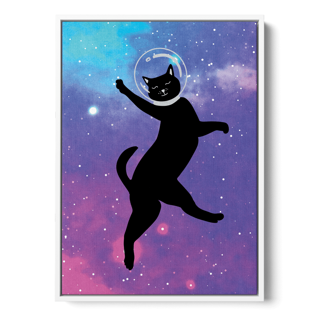 Happy Space Cat Canvas