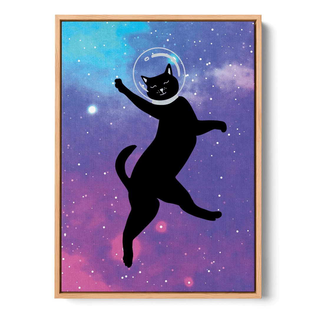 Happy Space Cat Canvas