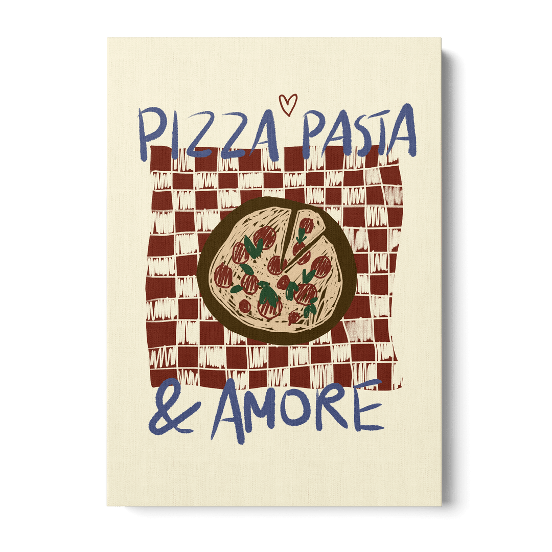 Pizza Pasta And Amore Canvas