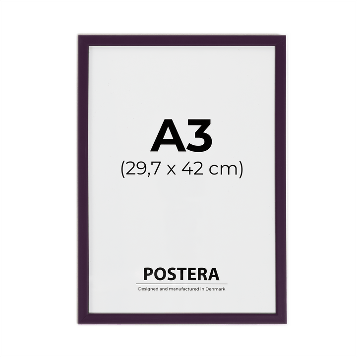Donkerpaarse lijst - A3