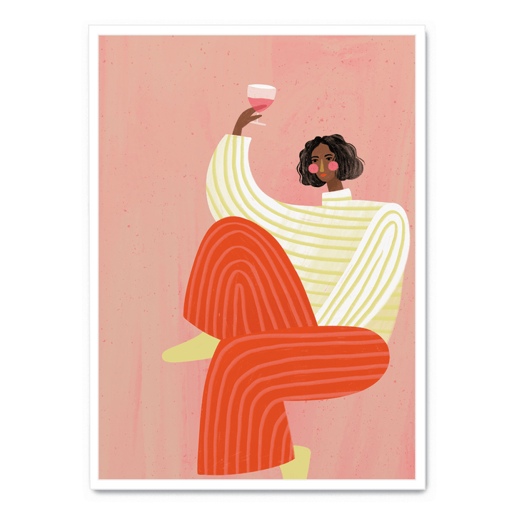 Woman With Glass Of Wine