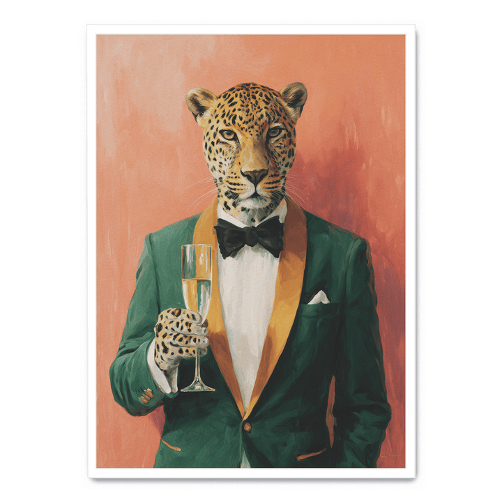 Leopard In Green Tuxedo