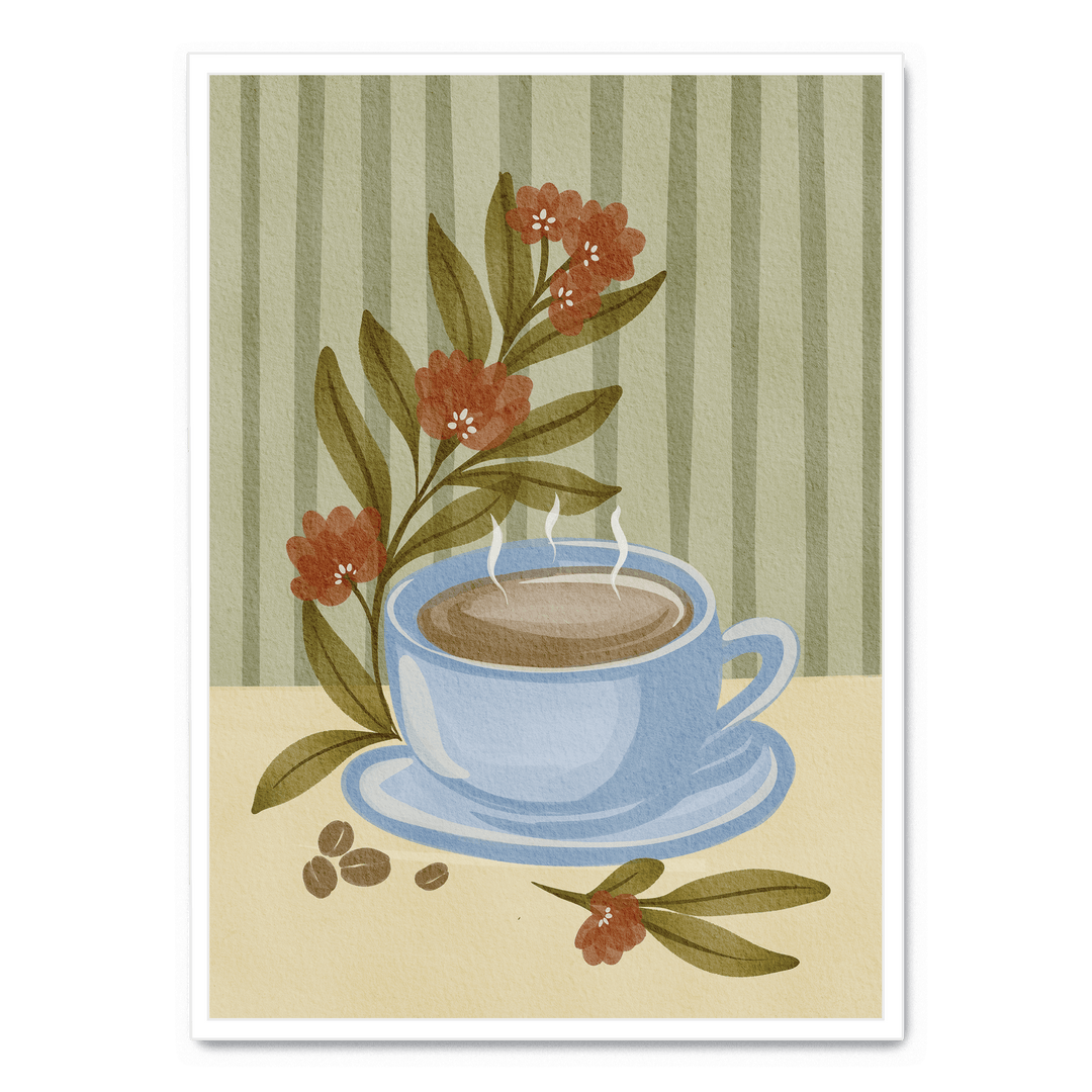 Steaming Coffee Bloom