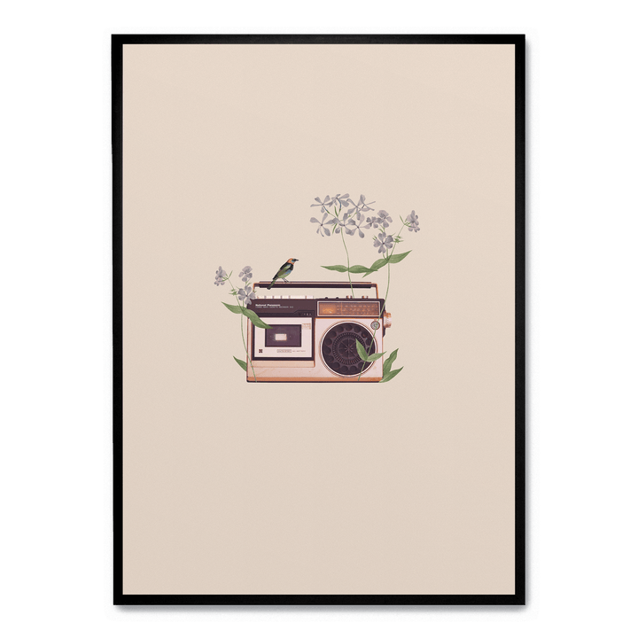 Floral Vintage Radio