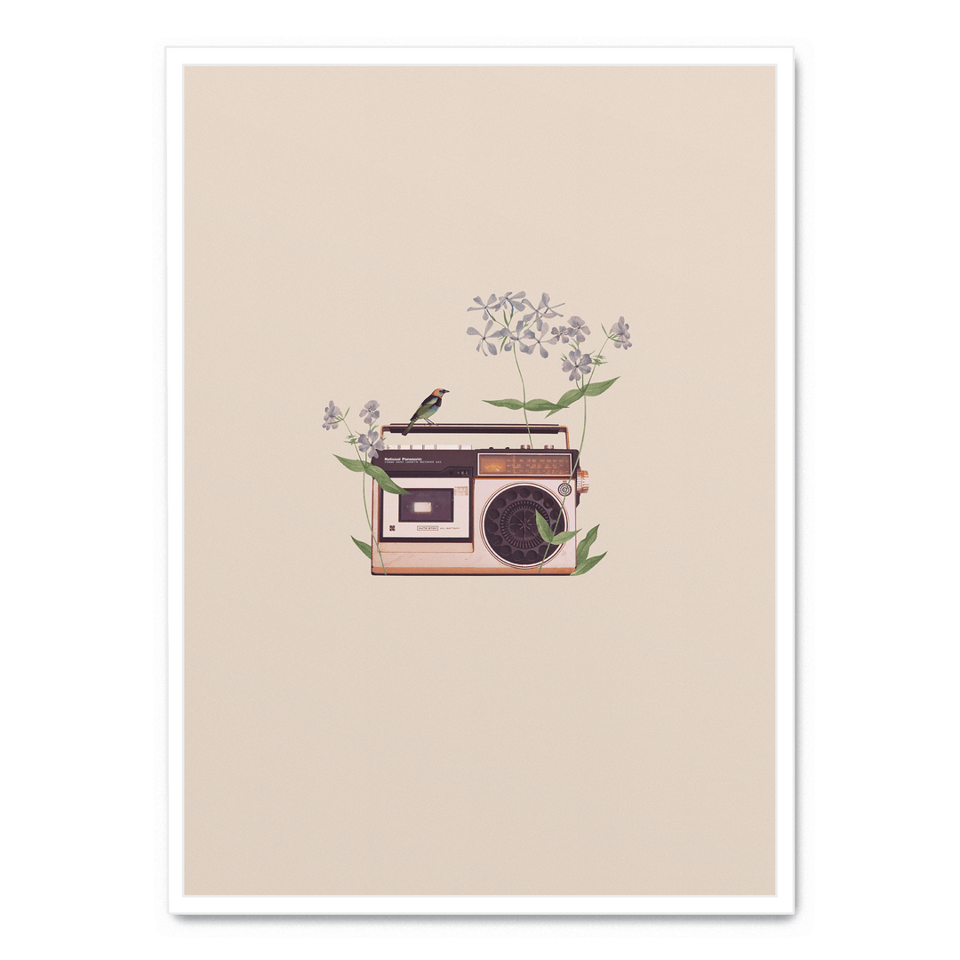 Floral Vintage Radio