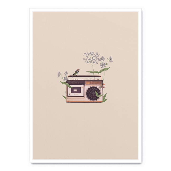 Floral Vintage Radio